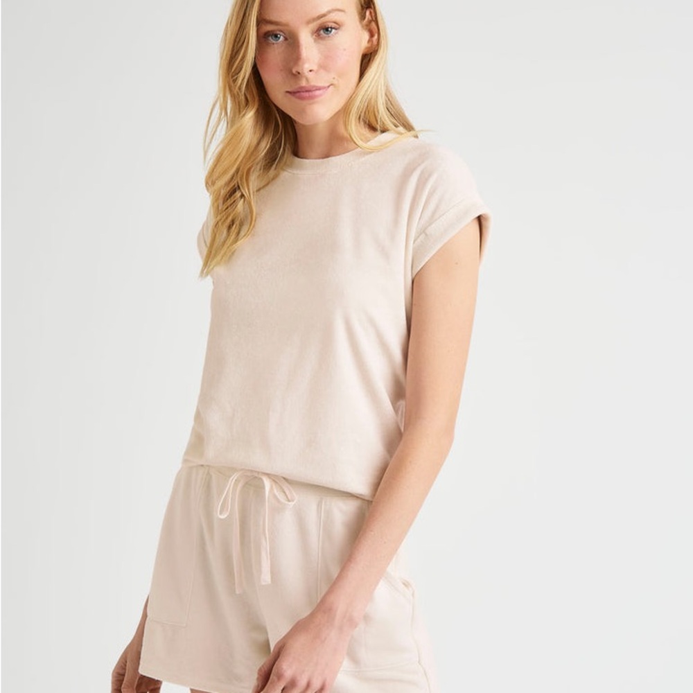 Cream Terry Cloth Splendid Shirt